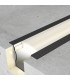 Perfil Aluminio U HIGH Lacado Negro Empotrar -2 Metros-