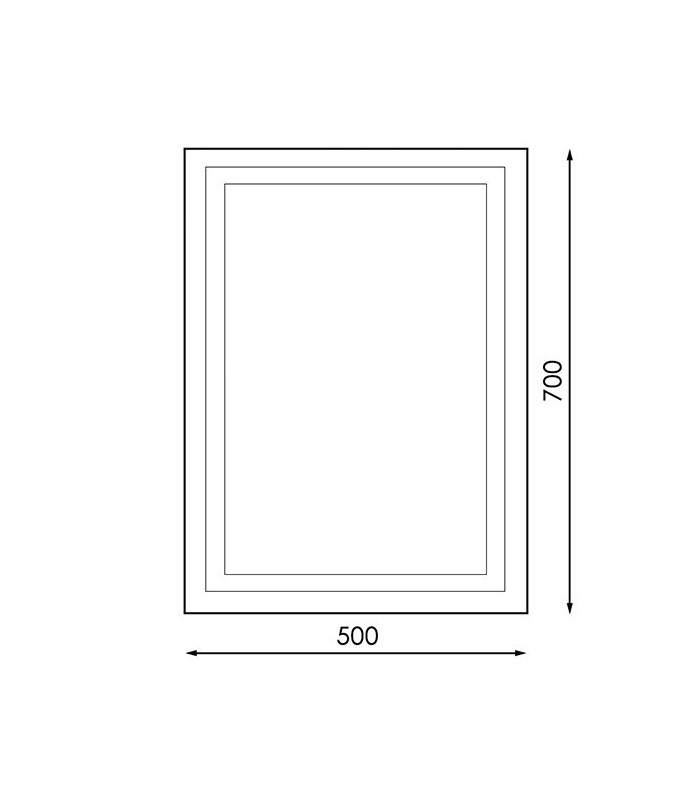 Espejo para Baño LED 15W Rectangular 6000K