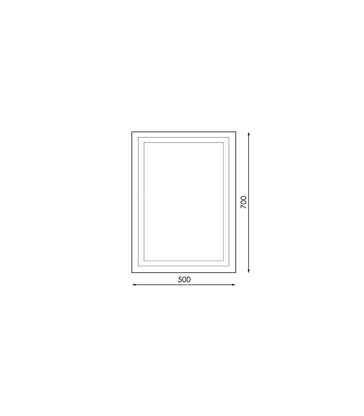 Espejo para Baño LED 15W Rectangular 6000K