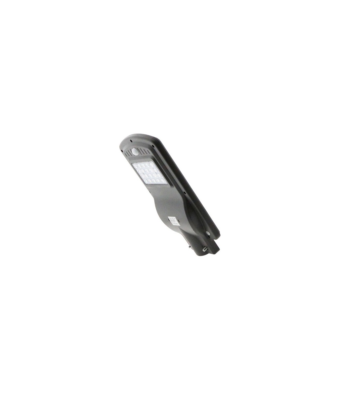 Farola LED Solar 20W 1.500Lm 140ºx75º Sensor crepuscular IP65 6000K