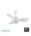 Ventilador de Techo SOLIDO DC Blanco 24W 2640Lm 3 Aspas Blanco CCT