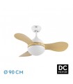 Ventilador de Techo SOLIDO DC Blanco 24W 2640Lm 3 Aspas Haya CCT
