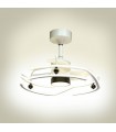 Ventilador Led Alison Blanco/Negro DC 125+125W 1100+1100Lm 3 Aspas CCT