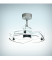Ventilador Led Alison Blanco/Negro DC 125+125W 1100+1100Lm 3 Aspas CCT