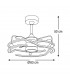 Ventilador Led Alison Blanco/Negro DC 125+125W 1100+1100Lm 3 Aspas CCT