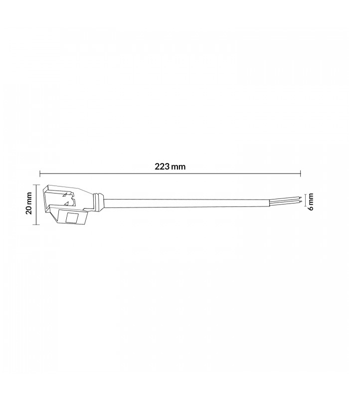 Cable Adaptador Crimpable Para Tira Led 220Vac