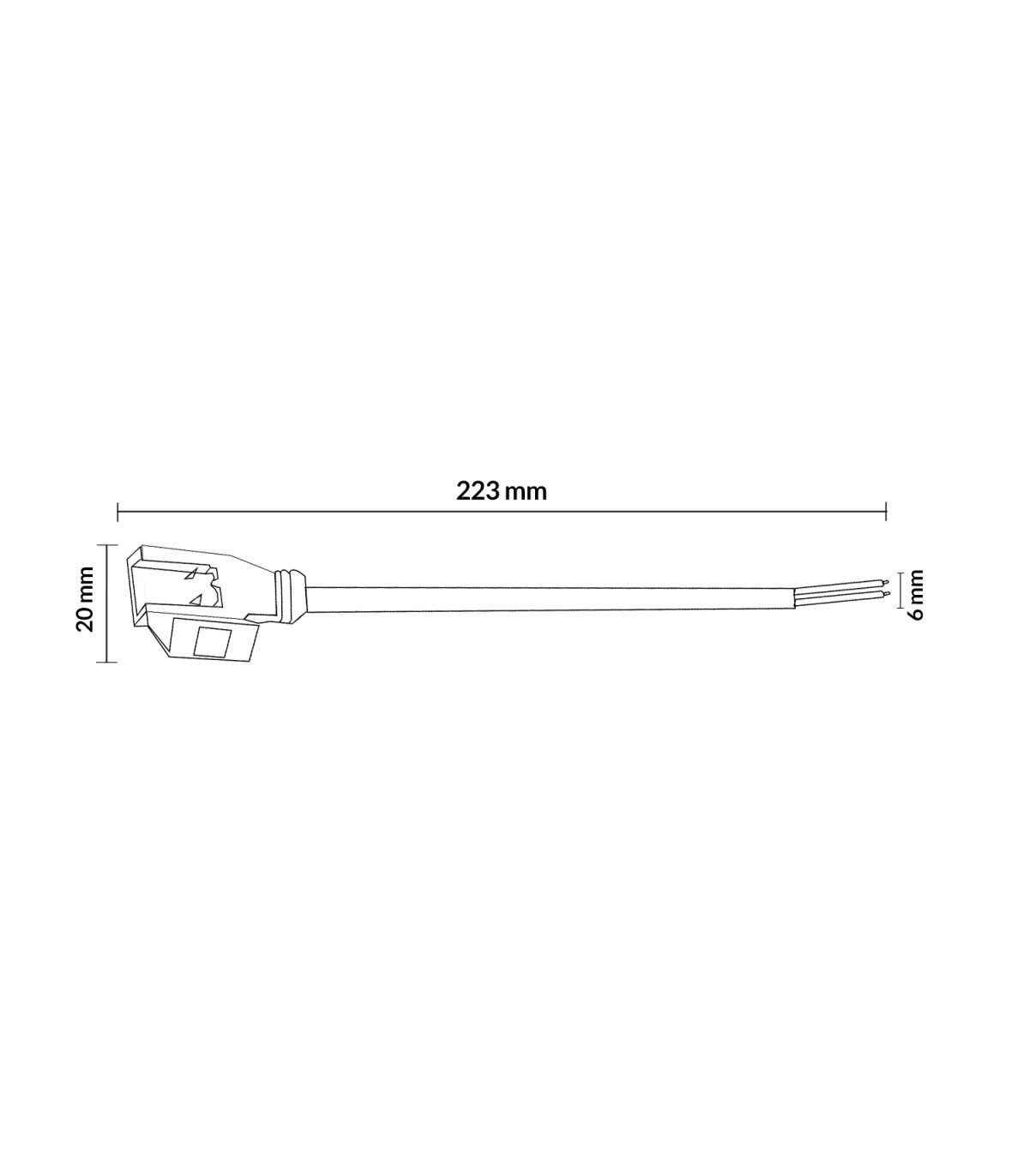 Cable Adaptador Crimpable Para Tira Led 220Vac