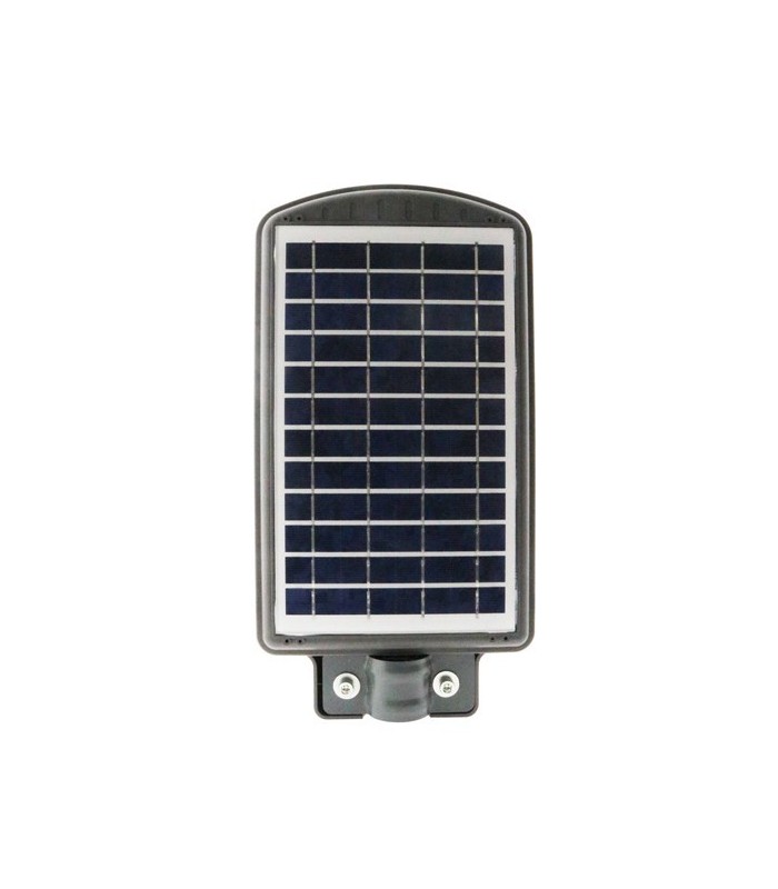 Farola LED Solar 20W 1.500Lm 140ºx75º Sensor crepuscular IP65 6000K