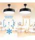 Ventilador de techo Messe APP DC 72W 3360Lm Negro 4 Aspas CCT