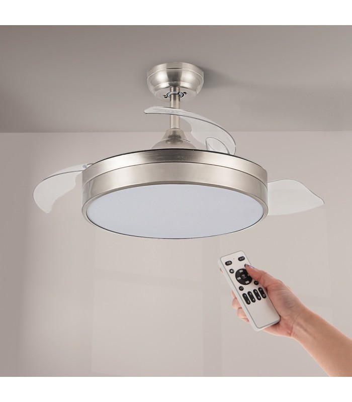 Ventilador de techo Messe APP DC 72W 3360Lm Niquel 4 Aspas CCT