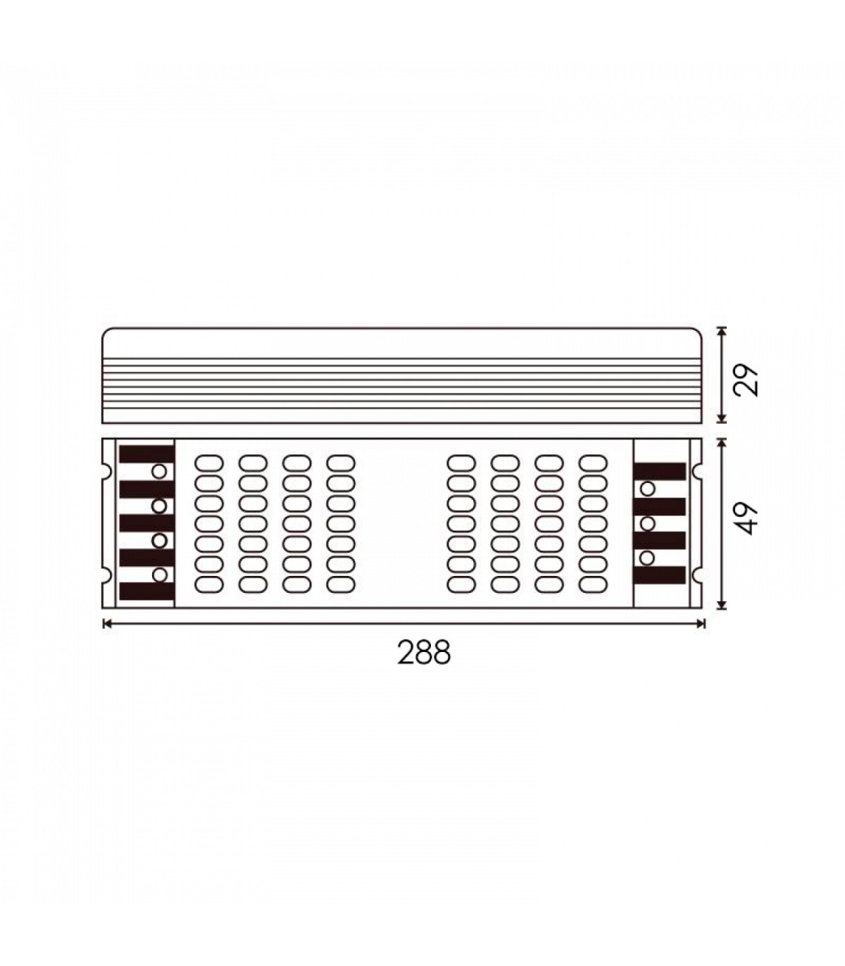 Fuente Alimentación Dimmable Triac 150W 24V 6.25A IP20