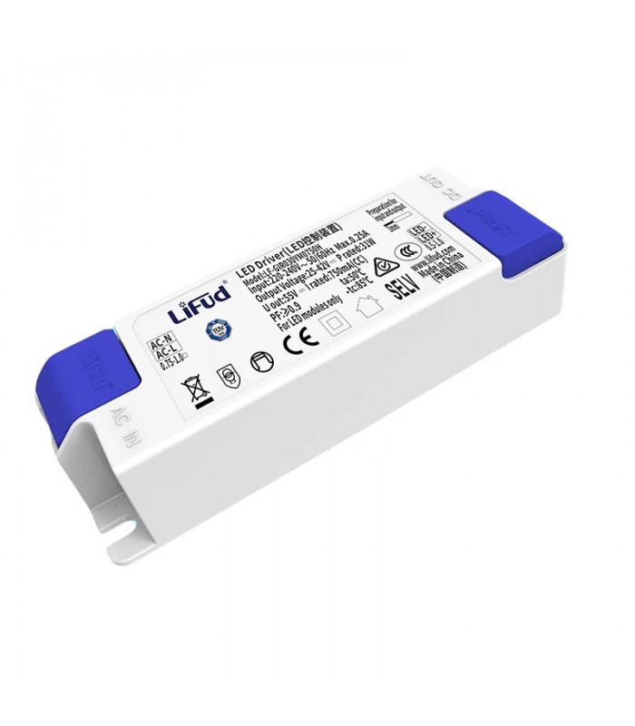 Driver LIFUD 30W OUT 25-42VDC 750mA Free Flicker