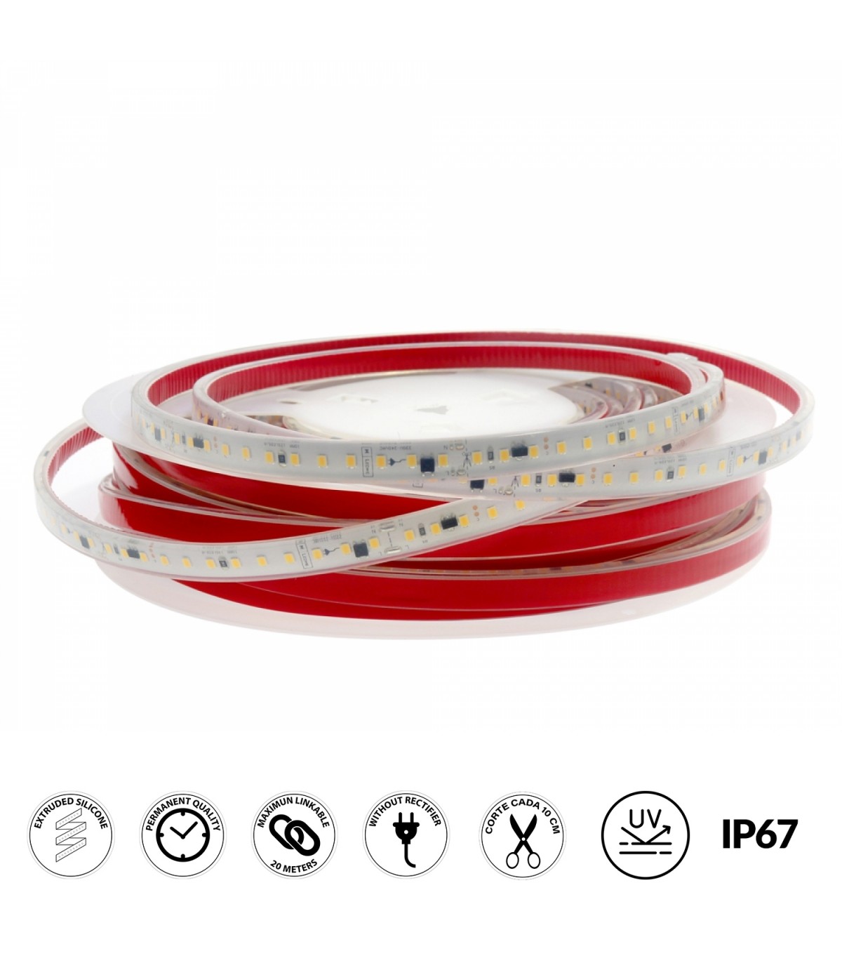 Tira LED Ruzok 17W/m 1680LM/m IP67 220V -Metro-