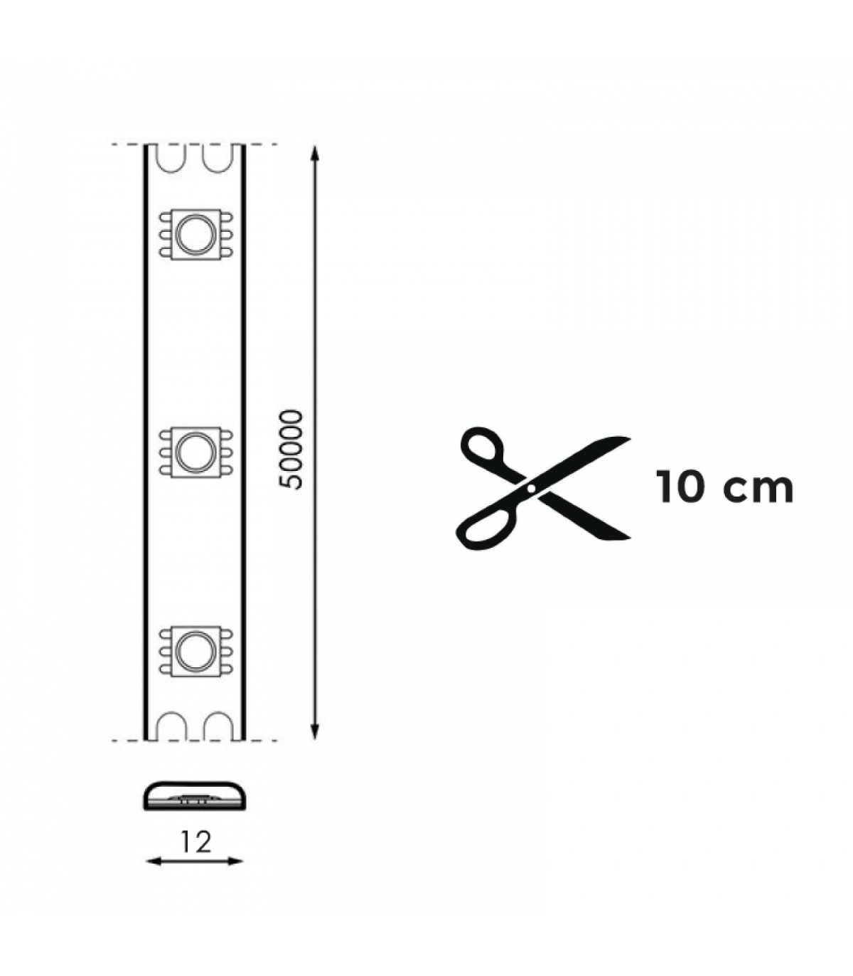 Tira LED Ruzok 17W/m 1680LM/m IP67 220V -Metro-