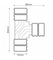 Conector T Tira LED 10Mm 12V/24V RGB