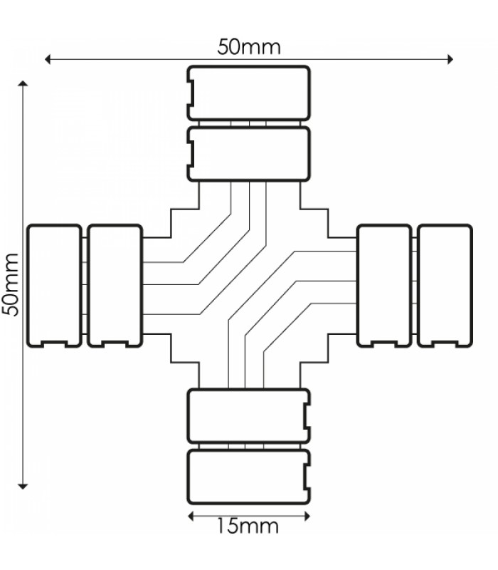Conector X Tira LED 10Mm 12V/24V RGB