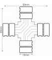 Conector X Tira LED 10Mm 12V/24V RGB