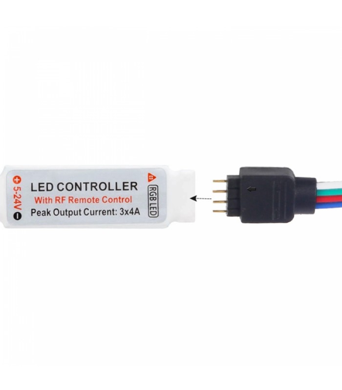 Controlador IR RGB 12-24V 144/288W IP20