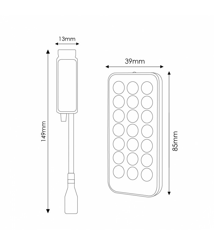 Controlador RF RGB 5-24V 60/288W IP20