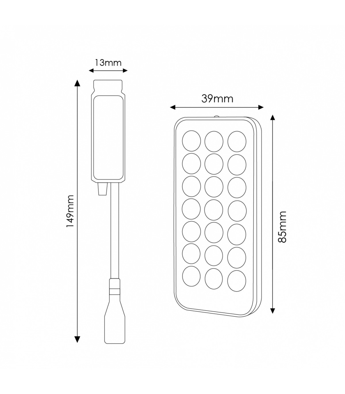Controlador RF RGB 5-24V 60/288W IP20