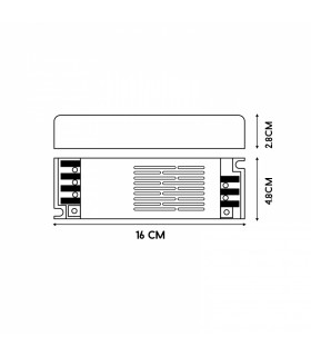 Fuente Alimentación SLIM 100W (DC24V) 4.2A IP44