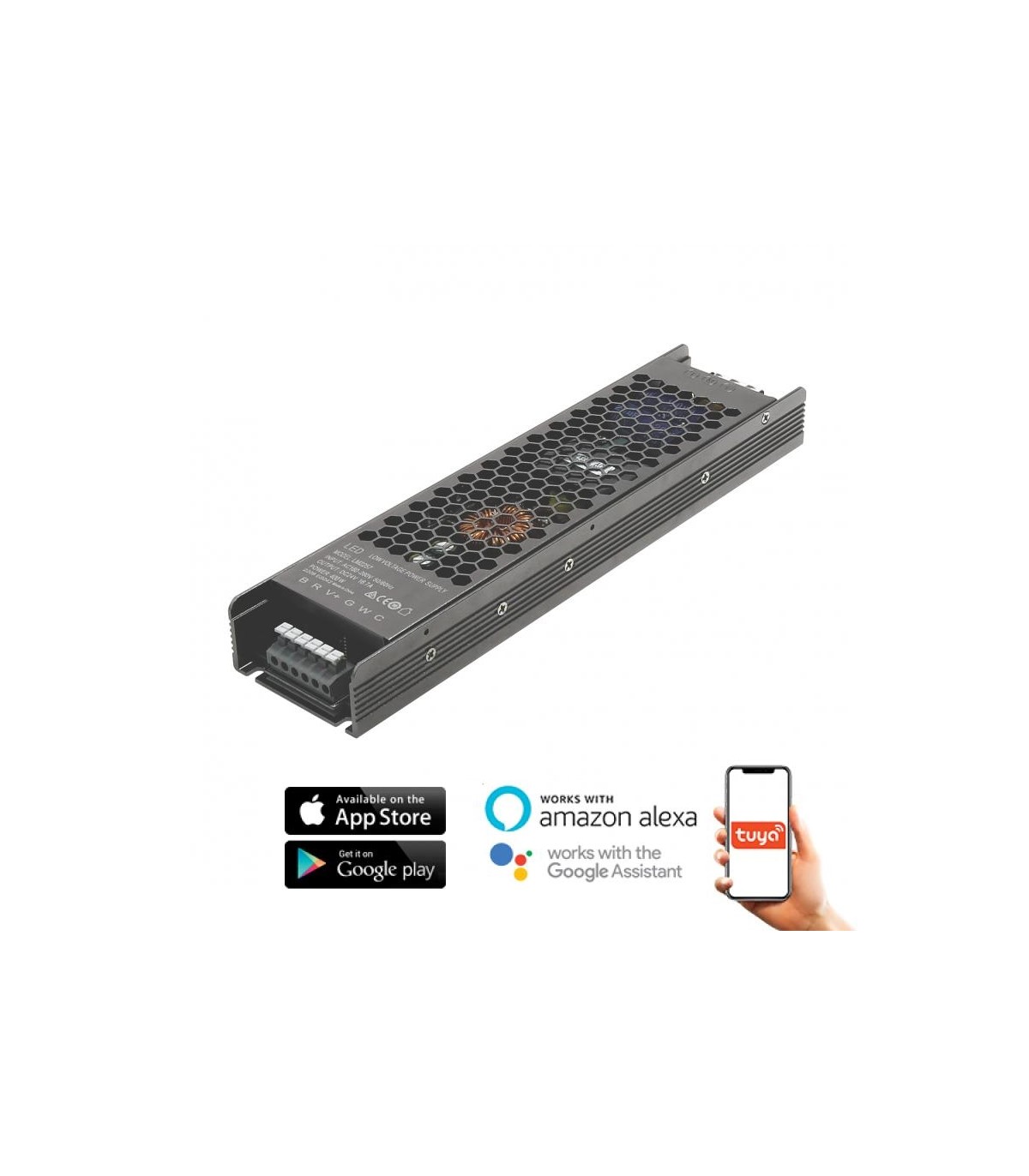 Fuente Alimentación Dimmable APP Tuya RGB+CCT 400W (DC24V) 16.6A IP20