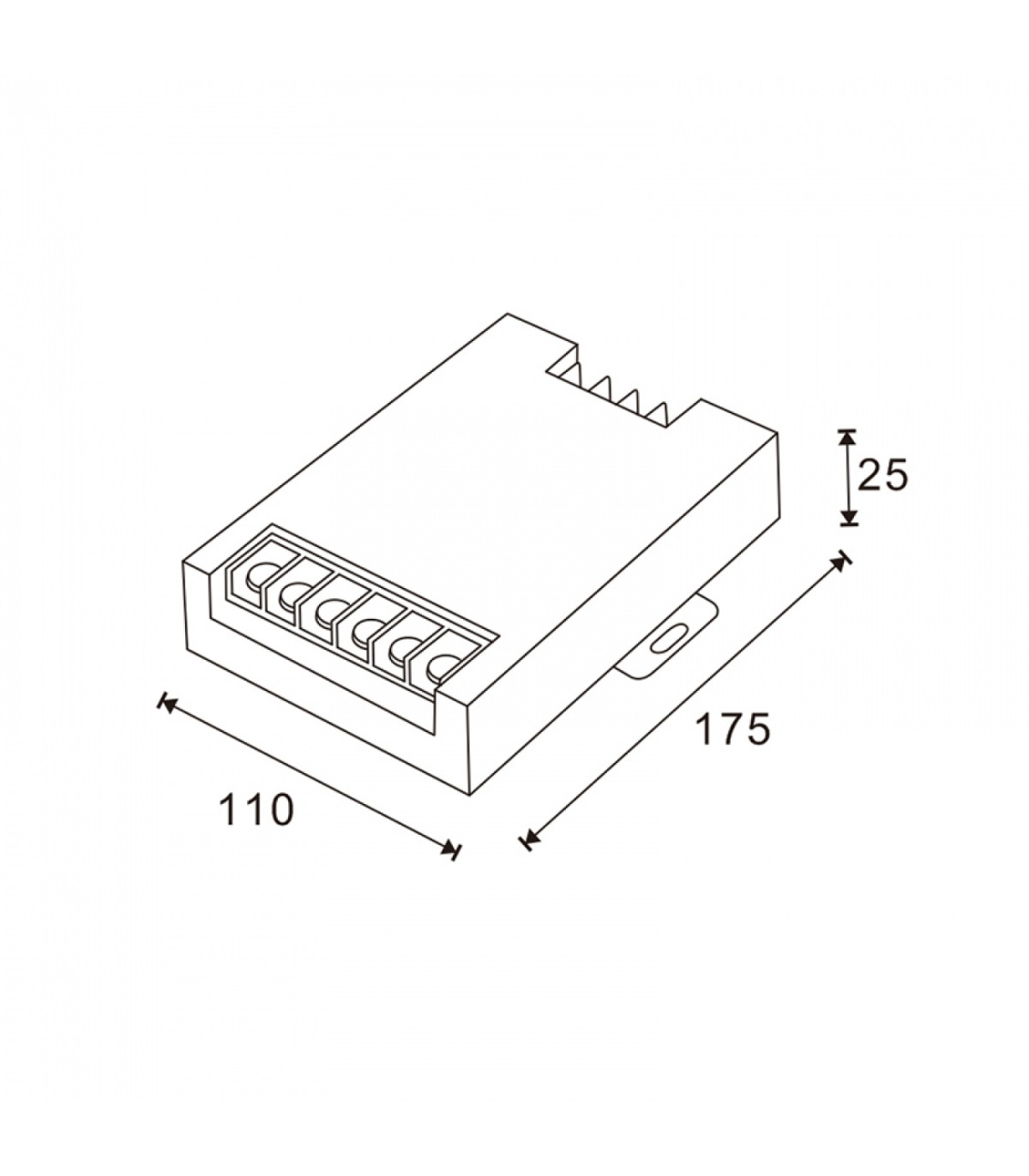Amplificador Led RGB 360/720W DC12-24V 30A