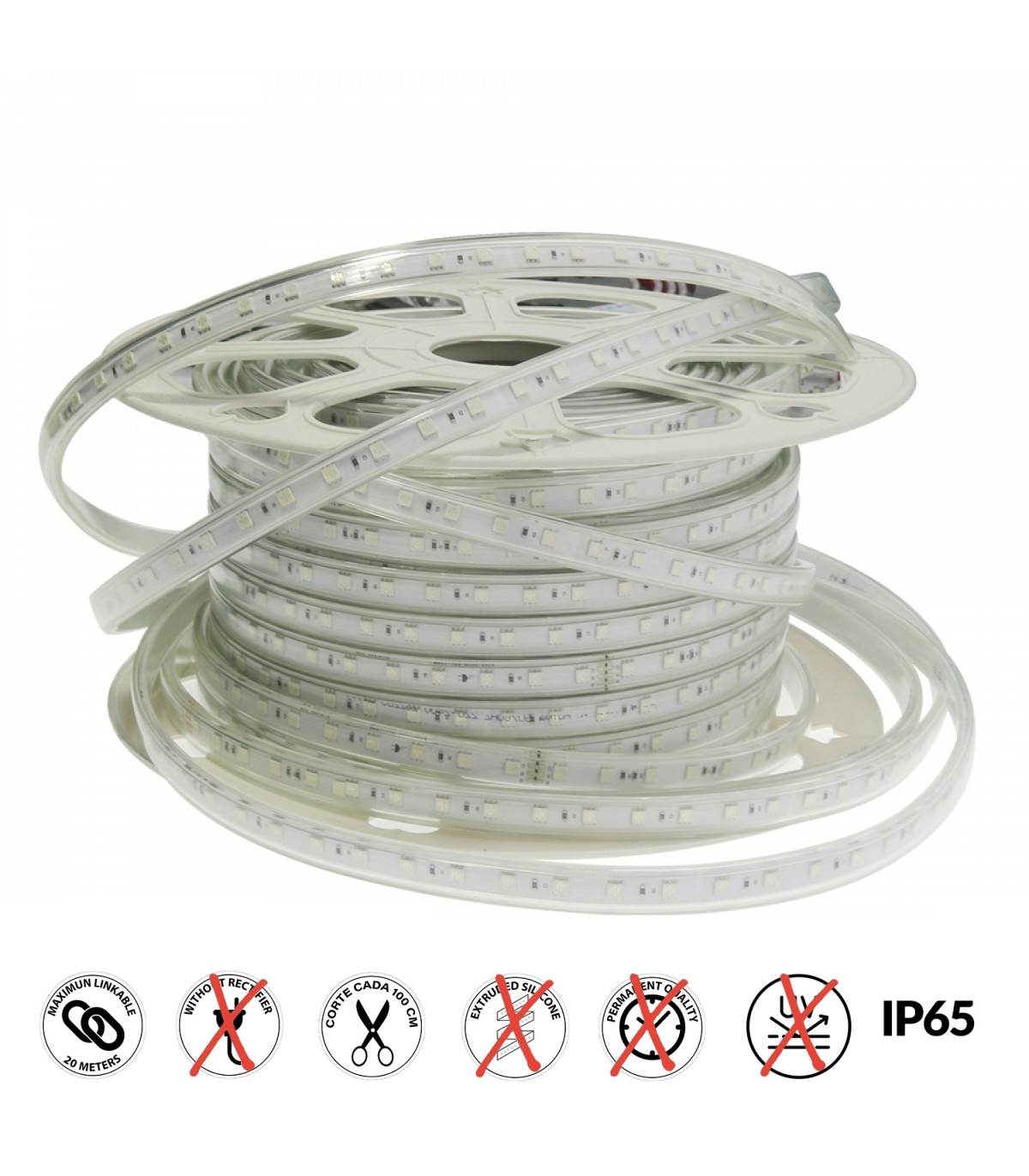 Tira Led FAST 220V 14.4W 1440Lm/M IP65 -Metro-