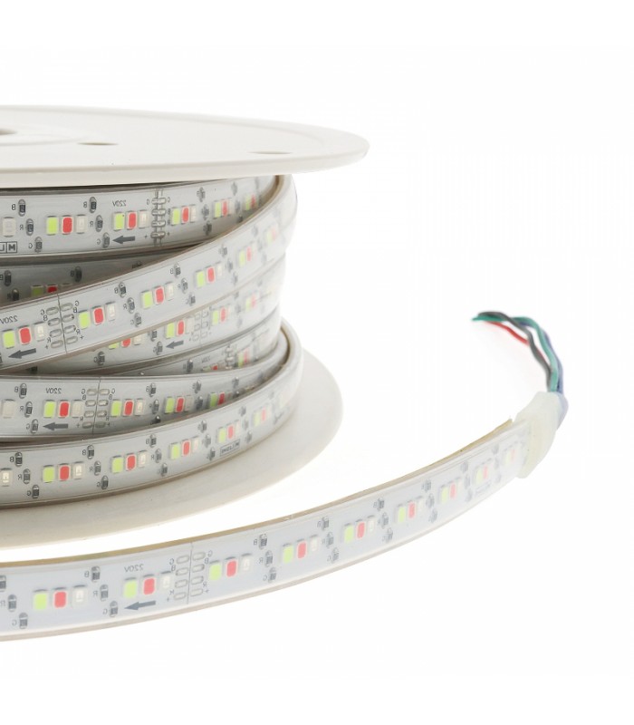 Tira Slim LED Bergamo 13W/m 1000Lm/M 220V IP65 RGB -Metro-