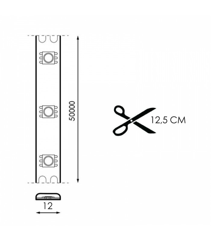 Tira Slim LED Bergamo 13W/m 1000Lm/M 220V IP65 RGB -Metro-