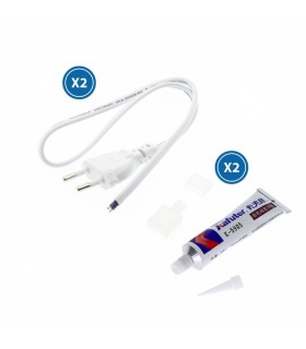 Cable Adaptador con clavija Para Tira Led Ruzok/Brescia/Bergamo 220Vac