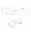 Cable Adaptador con clavija Para Tira Led Ruzok/Brescia/Bergamo 220Vac