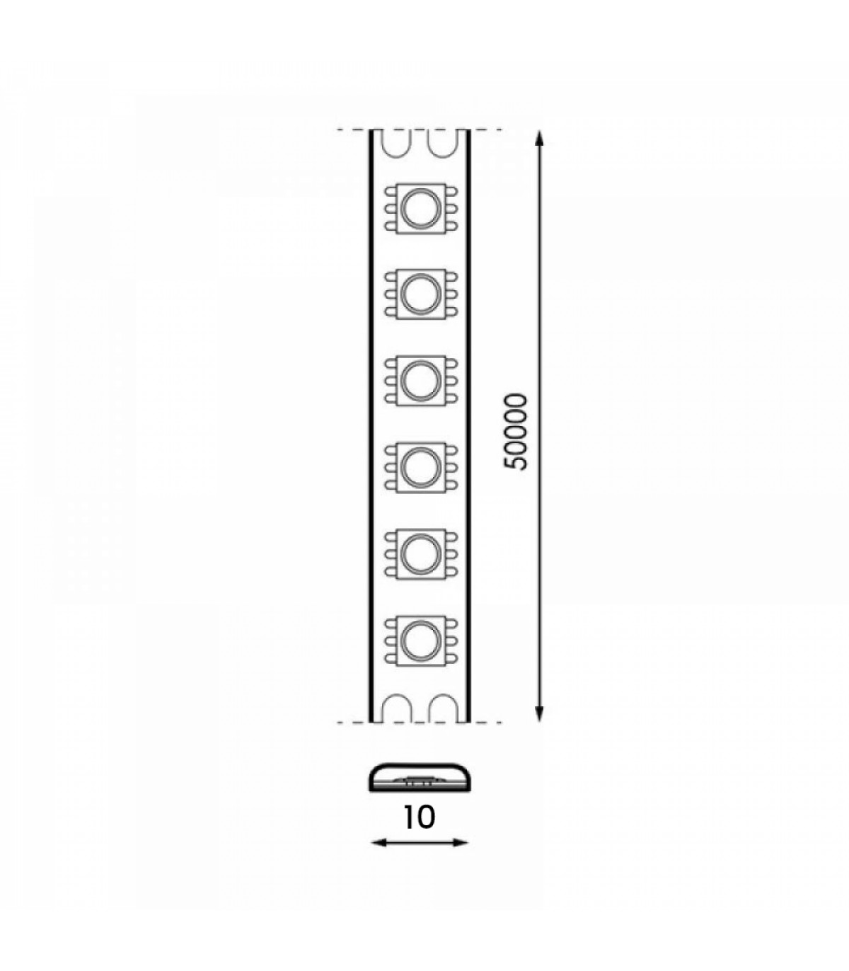 Tira Flexible LED Digital Tips 10W 800Lm/m IP20 DC24V -5 Metros-