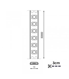 Tira Flexible Led 25W RGB 204Led/m IP20 DC24V -5 Metros-
