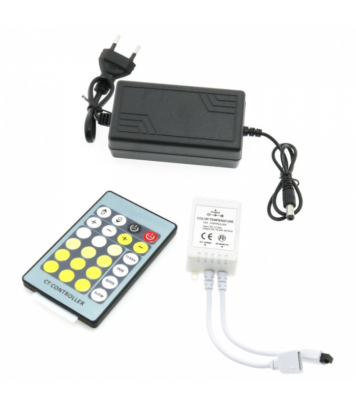 Kit Tira Led 22W 1760Lm Fuente + Mando IP20 CCT -3 Metros-