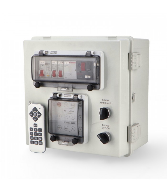 Cuadro Eléctrico Premontado Para Piscina de 1Cv Con Transformador 60Wac y Controlador Incluido