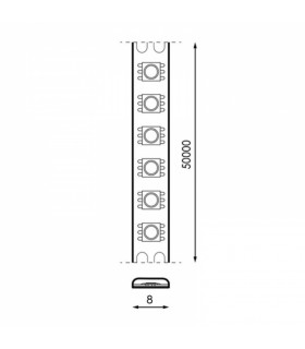 Tira Flexible Led 12W 1100Lm/M 120Led/m OSRAM IP20 DC24V -5 Metros-