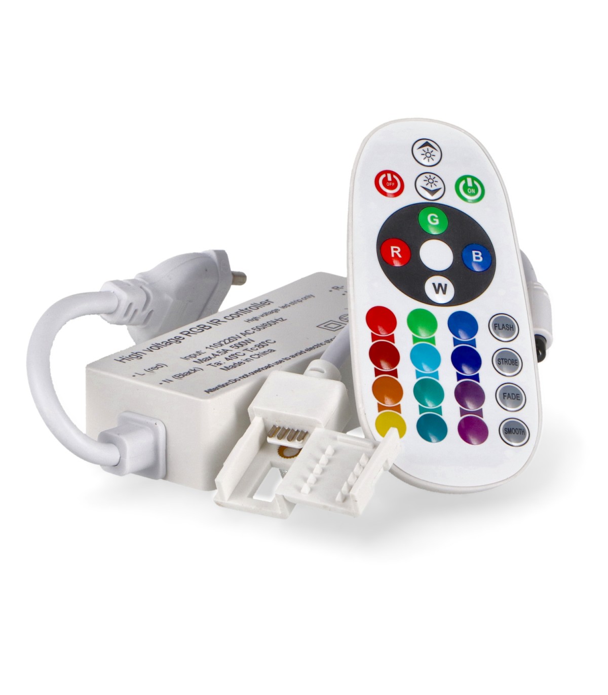 Controlador Tira FAST RGB 220V + Mando Max. 500W