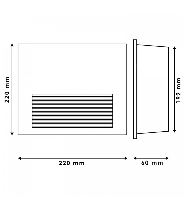 Baliza ENFINE Empotrable 10W 800LM IP65 Negra