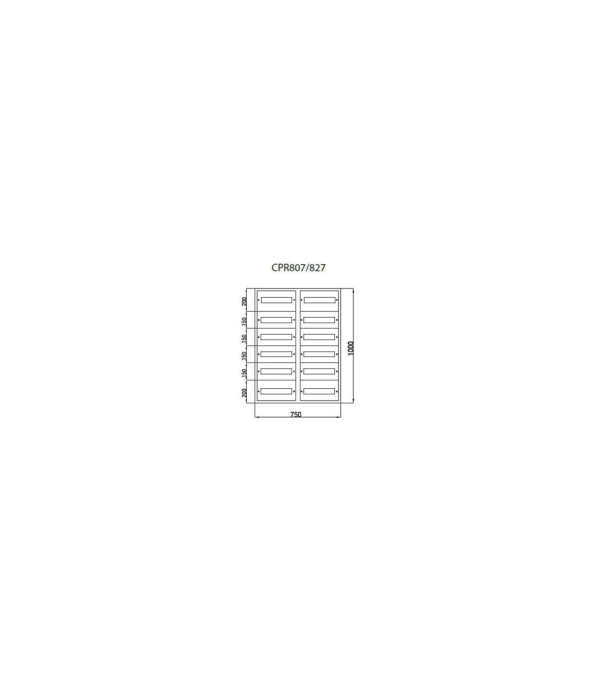 Envolvente Modular Superficie 180 Módulos 12 Filas 1000x750x200mm IP54