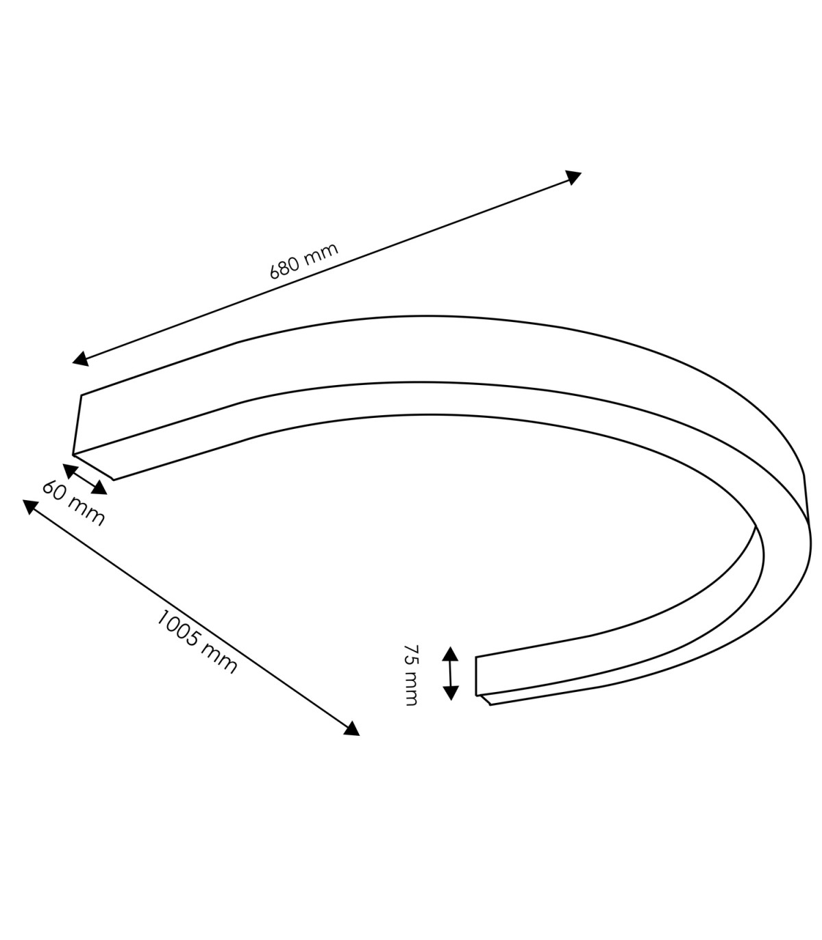Barra Lineal TRUNK U 60W 6000Lm UGR19 CCT