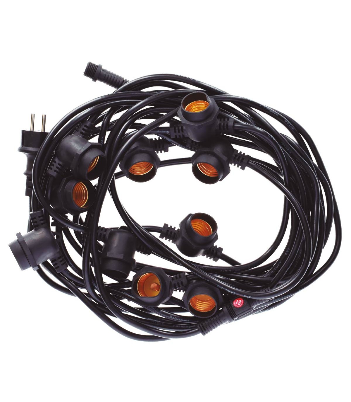 Guirnalda Liboi 12 Metros 10 Casquillos E27 Exterior IP65