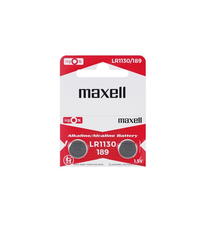 Pila Alkalina Maxell LR1130 189 1.5V Blister 2 uds.