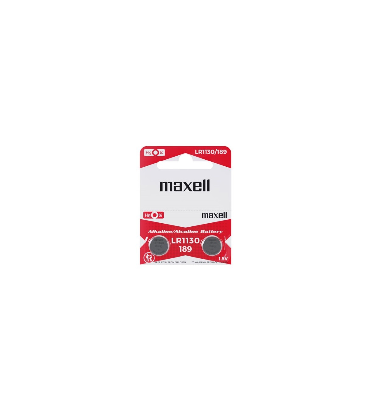 Pila Alkalina Maxell LR1130 189 1.5V Blister 2 uds.