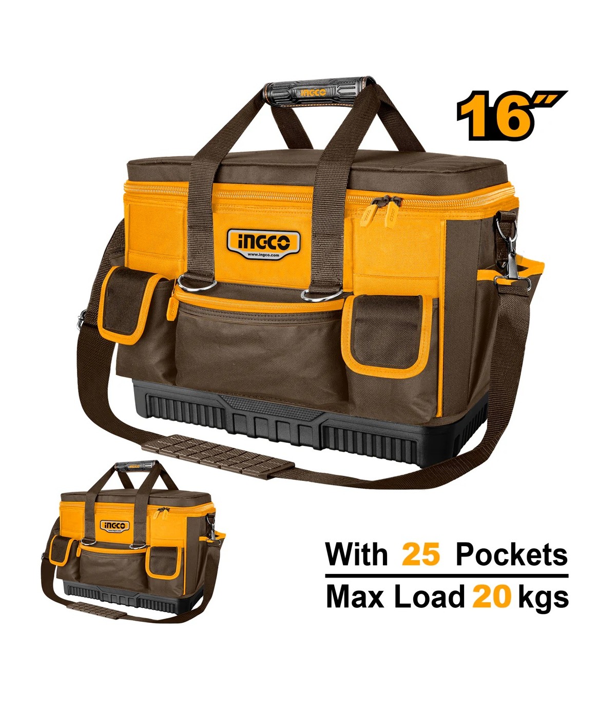 Bolsa Portaherramientas 25 Bolsillos 16" INGCO
