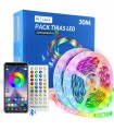 Kit Tira Led 26W 2080Lm Fuente + Mando IP20 RGB -30 Metros-