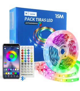 Kit Tira Led 13W 1040Lm Fuente + Mando IP20 RGB -15 Metros-