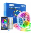 Kit Tira Led 13W 1040Lm Fuente + Mando IP20 RGB -15 Metros-