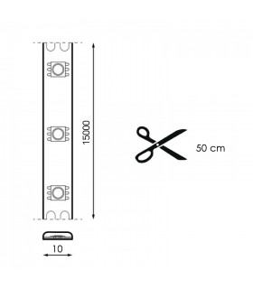 Kit Tira Led 13W 1040Lm Fuente + Mando IP20 RGB -15 Metros-
