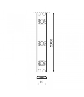 Tira Flexible Led 12W 1200Lm/M 120Led/m IP20 DC24V -20 Metros-